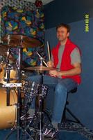 Uwe an den Drums